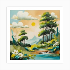 Landscape Painting 24 Art Print