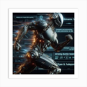 Futuristic Robot 75 Art Print