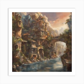 Fantasy City 4 Art Print