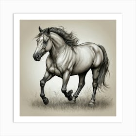 Horse Drawing 2 Art Print