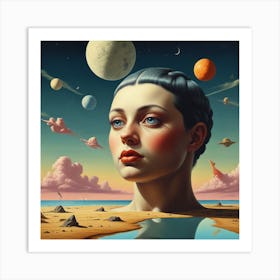 Pure surreal woman Art Print