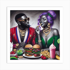 Man And A Woman 2 Art Print