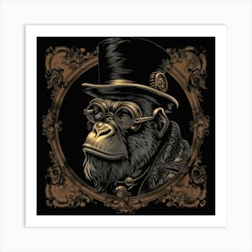 Steampunk Monkey 59 Art Print