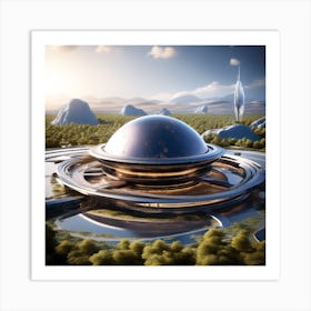 Futuristic City 172 Art Print