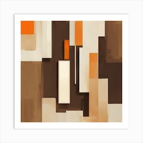 Abstract Earth Tones Art Print