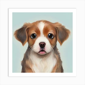 Puppy Painting 1 Art Print