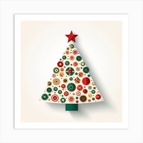 Christmas Tree Vector Art Print