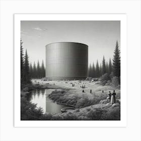 Large Tank In A Forest Art Print