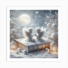 Angels On The Book 3 Art Print