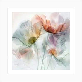 Pastel X Ray Icm Flowers 7 1 Poster