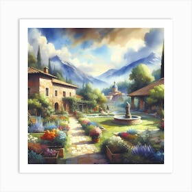 Mediterranean Garden Art Print