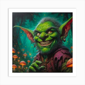 Troll In The Woods Art Print