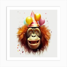 Orangutan Birthday Party Art Print