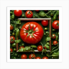 Tomatoes In A Frame 14 Art Print