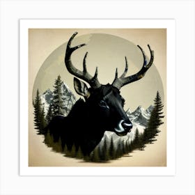 Deer In The Woods Art Print