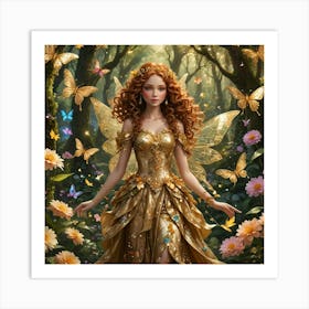 Fairy In The Forest 3 Art Print