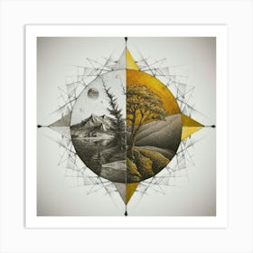 Compass Art Print