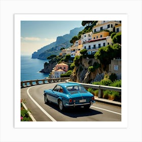 Leonardo Lightning Amalfi Coast Drive Xv Art 2 Art Print