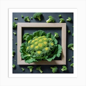 Broccoli In A Frame 23 Art Print