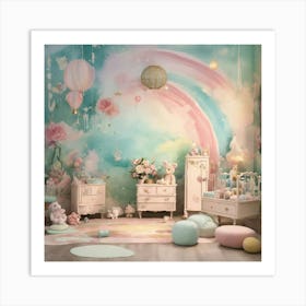 Shabby Chic Dreamy Mist Pastel Junk Journals Nurse (29) Art Print