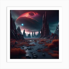 Space Landscape Art Print