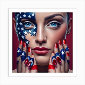 Patriotic Woman 1 Art Print