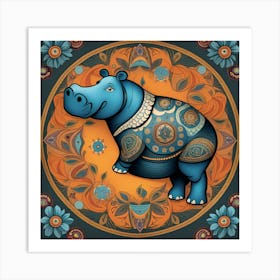 Hippo Art Print