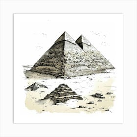 A Pyramids Of Giza Hand Drawn Sketch Illustratio 1719955285 3 Art Print