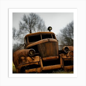 Old Rusted Truck Art Print