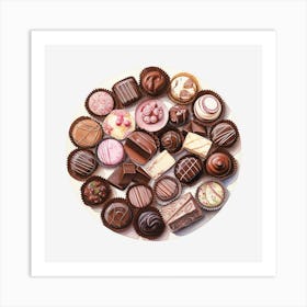 Chocolates On A Plate Art Print