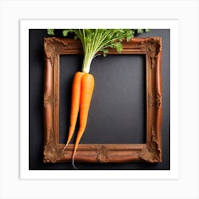 Carrots In An Old Frame Art Print