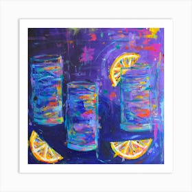 Tequila Shots Square Art Print