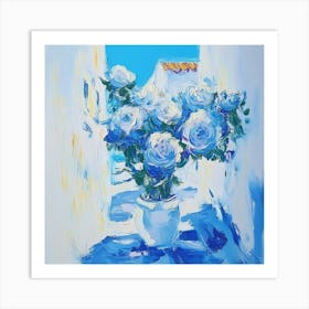 Blue Roses 1 Art Print