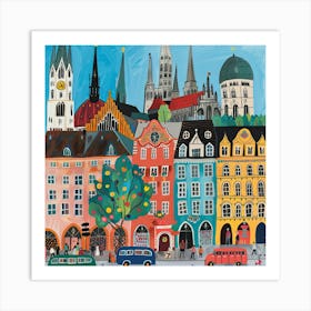 Kids Travel Illustration Vienna 4 Art Print