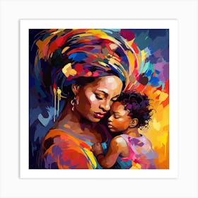 Mother And Child 27 Art Print