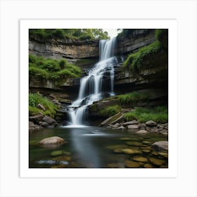 Waterfall In The Woods 1 Art Print