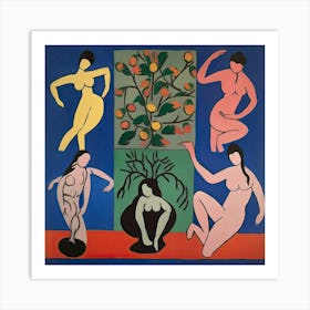 Women Dancing, Shape Study, The Matisse Inspired Art Collection 3 Art Print