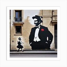 Portrait Of Banksy Art Print