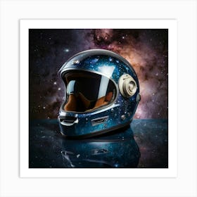 Helmet In Space 1 Art Print