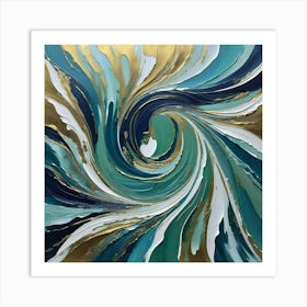 Abstract Swirl Painting Art Print