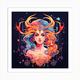 Zodiac Woman Art Print
