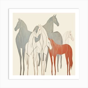 Abstract Equines Collection 59 Art Print