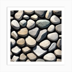 Pebbles Stock Videos & Royalty-Free Footage Art Print