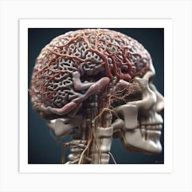 Anatomy Of The Human Brain 2 Art Print