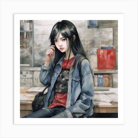 Asian Girl 6 Art Print