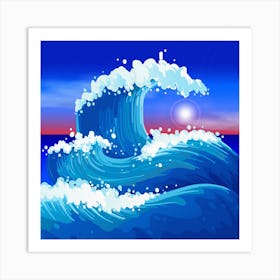 Japanese Wave Japanese Ocean Waves Art Print