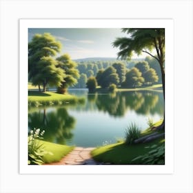 Landscape Painting 235 Art Print