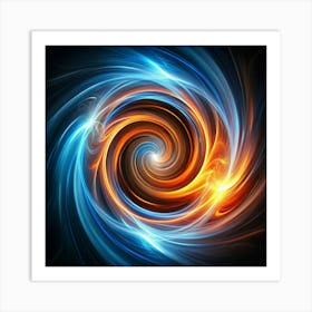 Abstract Swirling Vortex Art Print