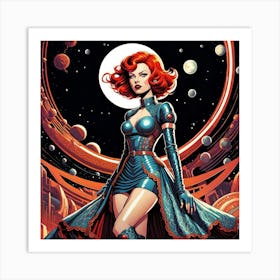 Red Haired Lady 5 Art Print