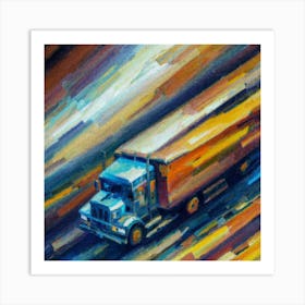 Truck On The Road 2 Art Print